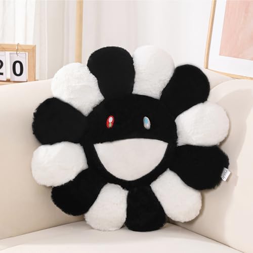 FIONOUT Smile Face Flower Pillow, Decorative Throw Pillows, 15.7 Inch by FIONOUT