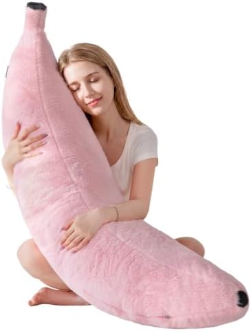 HIGOGOGO Banana Shape Memory Foam Body Pillow, Novelty Soft Long Stuffed Pillow by HIGOGOGO