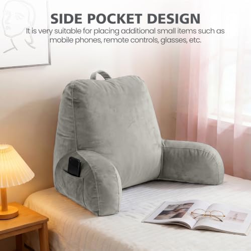 Memory Foam Reading Pillow for Sitting in Bed, Sage Green - Image 5