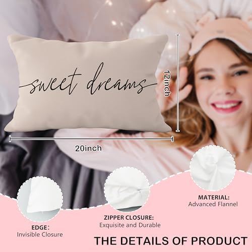 Sweet Dreams Pillow Cover 12x20, Decorative Throw Pillow Covers - Image 6