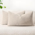 MIULEE Soft Chenille Lumbar Throw Pillow Covers Light Brown 12x20 Inch by MIULEE