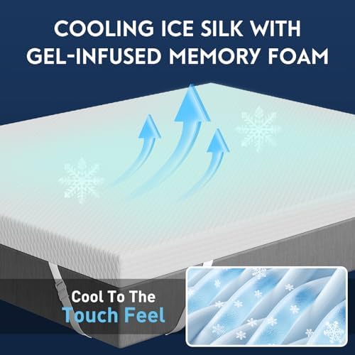 2 Inch Cooling Gel Memory Foam Mattress Topper Twin - Image 2