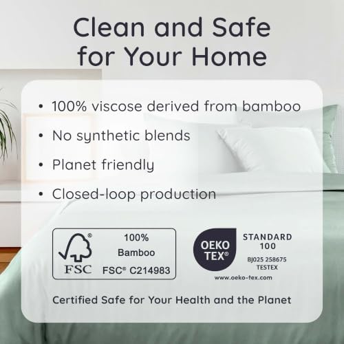 Bambaw 100% Viscose Derived from Bamboo Twin XL Fitted Sheet – Single Fitted - Image 7