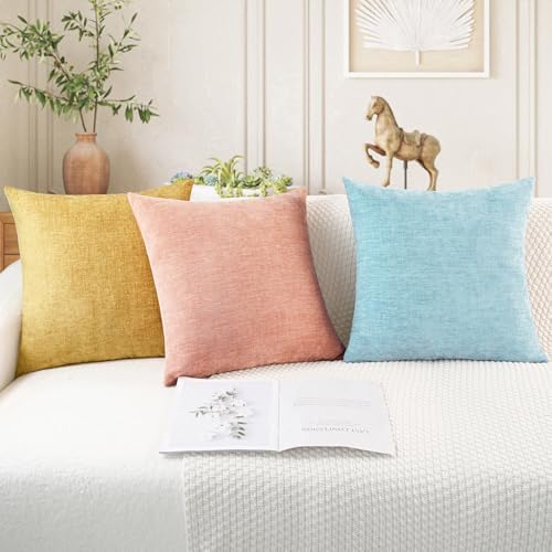 CaliTime Decorative Throw Pillow Covers 16 X 16 Inches Light Blue Grey - Image 5
