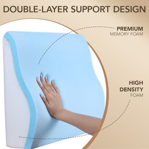 Lumbar Support Pillow for Recliner, Large Memory Foam Back Support Cushion for - Image 3
