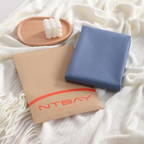 NTBAY Cotton Body Pillowcases, Denim Blue - Image 4