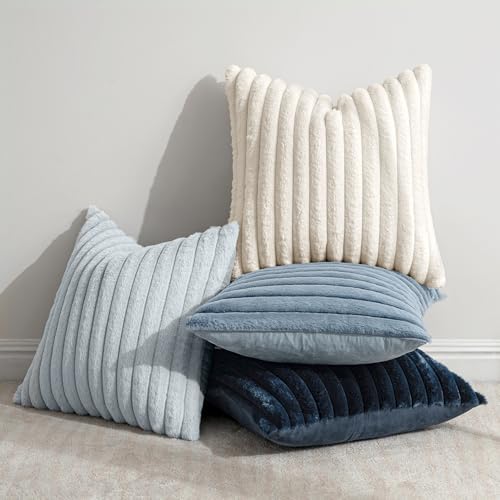 MIULEE Faux Fur Plush Decorative Throw Pillow Covers 20x20 - Image 2