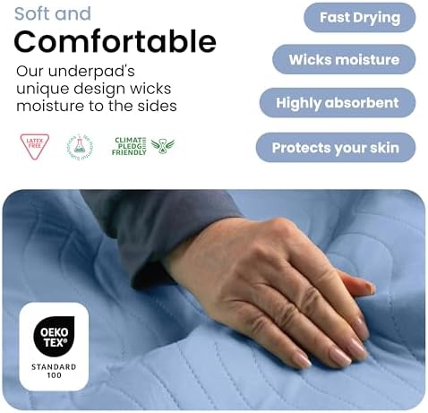 IMPROVIA® Washable Underpads, Heavy Absorbency Reusable Incontinence Pads - Image 3
