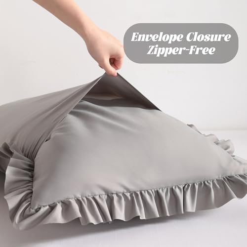 BEDSUM Standard Ruffled Pillow Shams - Image 5