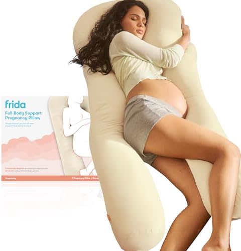 Frida Mom Full Body Support Cooling Pregnancy Pillow, Head-to-Toe Support by Frida