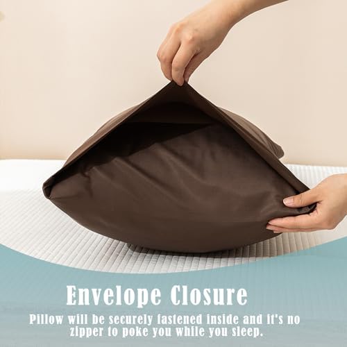 TELUS Pillow Cases Queen Size 2 Pack, Bamboo Rayon Pillowcase - Image 4