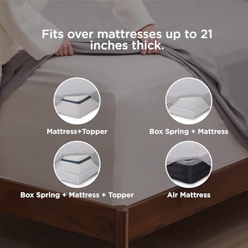 Bedsure Twin XL Sheet Sets, Dorm Bedding, GentleSoft Breathable Extra Long Twin - Image 2