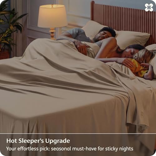 Bedsure PureWoven 100% Rayon Derived from Bamboo, King Size Sheets Set - Image 2