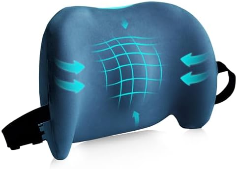 Lumbar Support Pillow for Office Chair, Memory Foam Car Back Cushion by BYMECOST