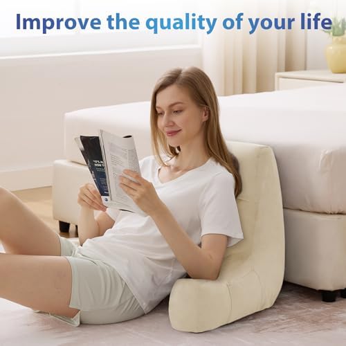 IPYNBAP Back Pillow for Bed Sitting up, Reading Pillow, 18 Inch - Image 6
