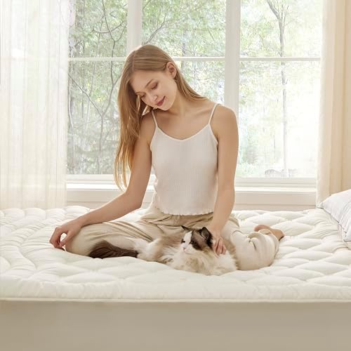 Bedsure Beige Queen Mattress Pad - Image 6