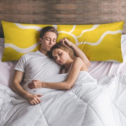 Yellow Sunshine Body Pillow Cover Abstract Pillowcase - Image 6