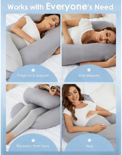 ZZZhen Pregnancy Pillow for Sleeping, G Shaped Maternity Pillow - Image 6