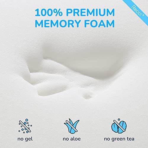 RECCI 2 Inch TwinXL Memory Foam Mattress Topper, College Dorm - Image 3