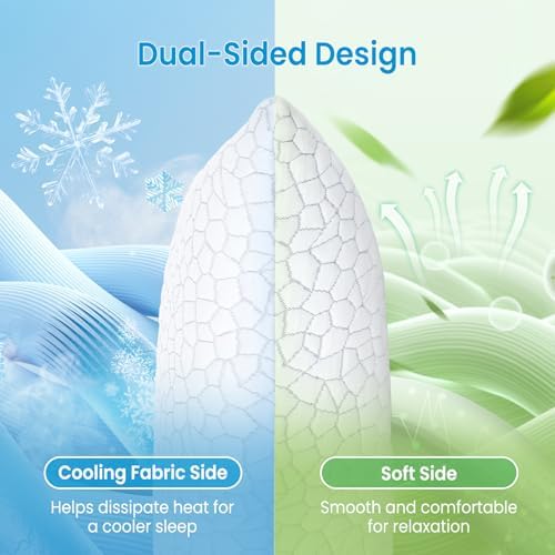 QUTOOL Cooling Pillow for Sleeping, CertiPUR-US Shredded Memory Foam Full Body - Image 2