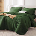 MUXHOMO 7 Pieces King Comforter Set, Seersucker Bed in a Bag King Size by MUXHOMO