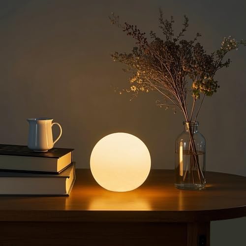 LED Ball Light, 6-inch Glowing Orb Light, Rechargeable Globe Lamp, Dimmable Mood Lights W/Remote, Waterproof Ambient Lighting Lamp for Desk Bedroom Bathroom Patio by COPU
