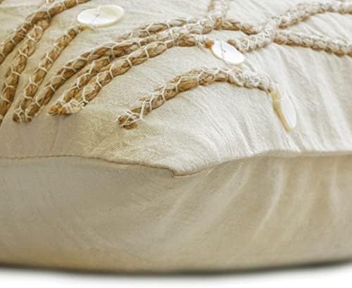 The HomeCentric Ivory Lumbar Pillow Cover, 12x26 inch Lumbar Pillow Cover - Image 2