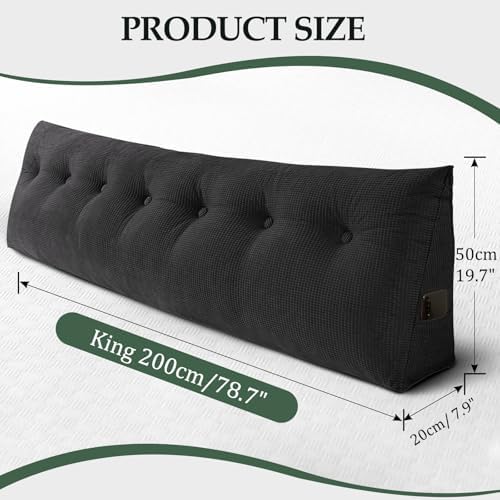 Headboard Pillow King, Wall Backrest Wedge Pillow Headboard - Image 2