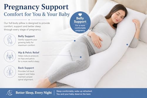 EVOLIVE Body Pillow Insert 21"x54", Medium Support, Microfiber Fill - Image 5