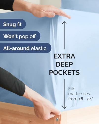 CGK Linens 2 Pack Extra Deep King Fitted Sheets - Image 2