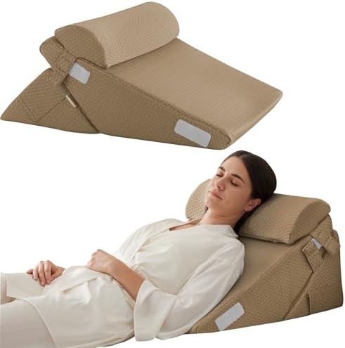 Bedluxe Wedge Pillow Set for After Surgery, Orthopedic Bed Wedge by Bedluxe