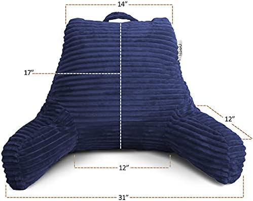 Hearth & Harbor Reading Pillow for Bed Adult – Back Pillow for Sitting in Bed - Image 6