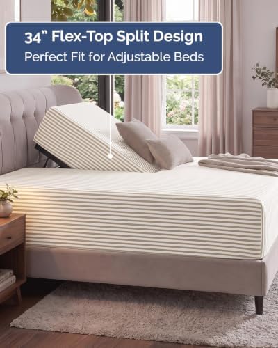 CGK Linens Extra Deep Flex Top Split Head King Fitted Sheet - Image 3