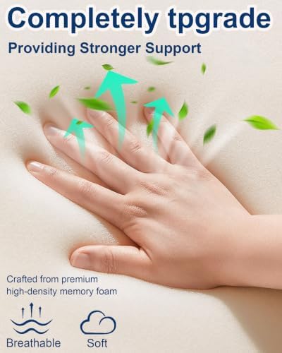 Ergonomic Memory Foam Wedge Pillow, 27° Bed Wedge Support - Image 4