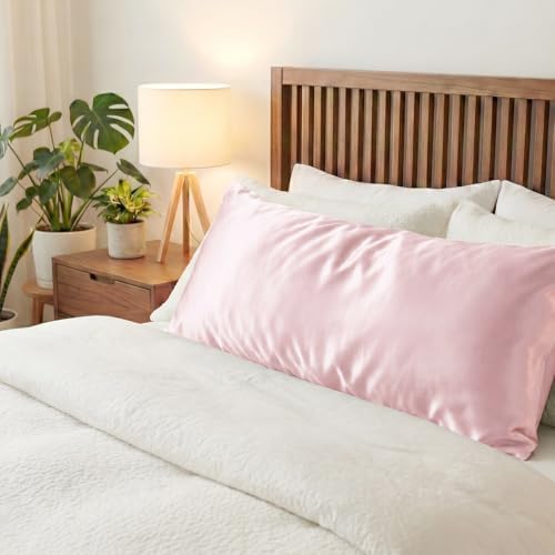 1 Pack Satin Pillowcase Pink Body Size 20x54 Inch - Image 4