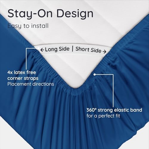 Bambaw 100% Viscose Derived from Bamboo Fitted Sheets Queen Size, Cooling - Image 6