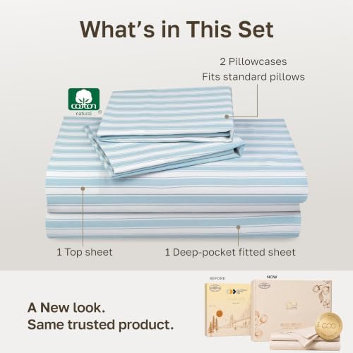 California Design Den Soft 100% Cotton Sateen Queen Sheet Set - Image 3