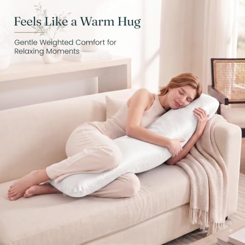 Oubonun Weighted Body Pillow for Side Sleepers, 41x10in 7.15lbs - Image 2