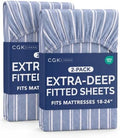 CGK Linens 2 Pack Extra Deep Queen Fitted Sheets by CGKUnlimited