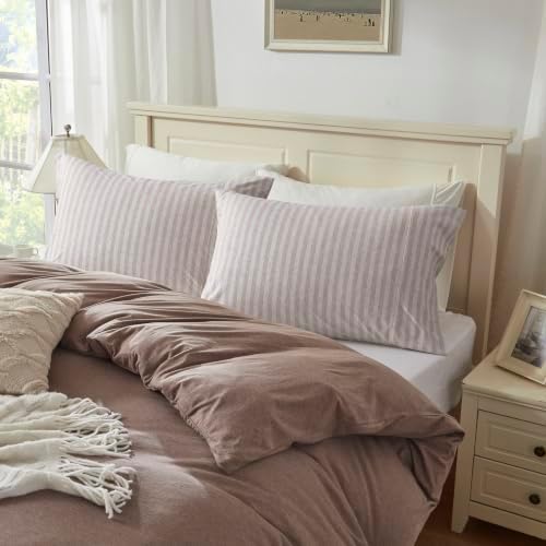 H Household 100% Jersey Cotton Pillowcase-Light Weight, Comfortable Super Soft - Image 3