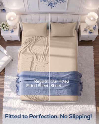 Queen Fitted Sheet, Ultra Soft Fits Up to 15 Inch Deep Pocket - Image 3