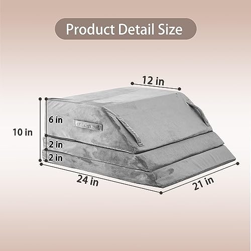 3 Heights Leg Elevation Pillow Blood Circulation, L 24" - Image 5
