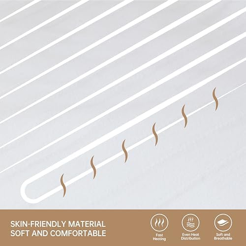 Bwarm Electric Heated Mattress Pad King Size, Bed Warmer, 9 Heat Settings - Image 6
