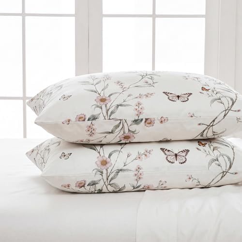 Bedorm Standard Size Pillow Cases Set of 2 Cotton Floral Pillow Cover - Image 5