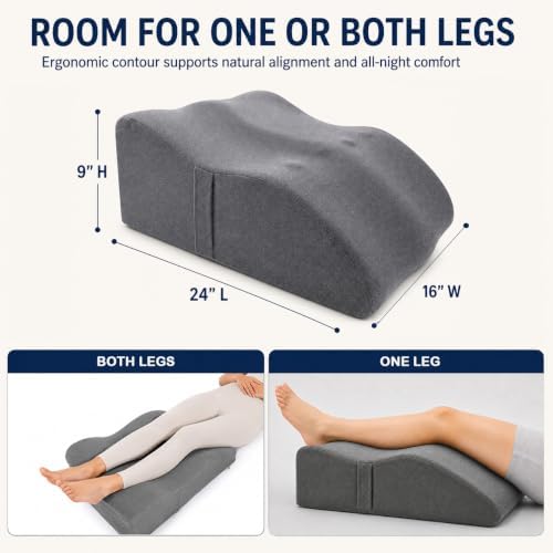 itcozy Leg Elevation Pillow for After Surgery, Memory Foam Leg Wedge Pillow - Image 6