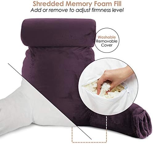 Nestl Reading Pillow for Bed, Back Pillow for Sitting Up in Bed - Image 5