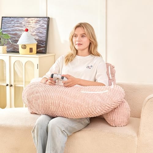 17" Reading Pillow for Bed, U Shaped Arm & Elbow Support by PAJEO