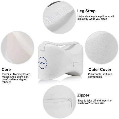 Knee Pillow for Side Sleepers Memory Foam - Image 3