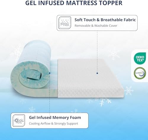 EGOHOME 2 Inch Full Memory Foam Mattress Topper - Image 2