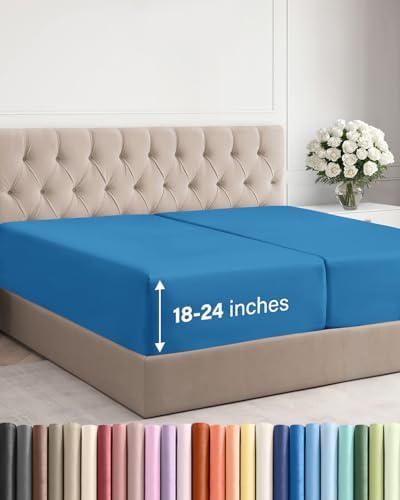 CGK Linens Extra Deep Split King Fitted Sheet Only by CGKUnlimited